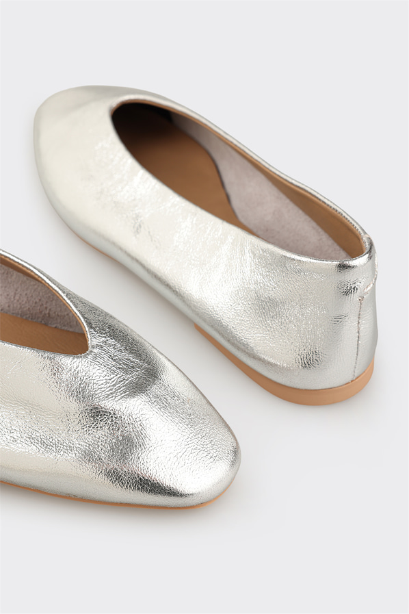 Lame deri kadın babet, günlük kullanım için - Elle Shoes