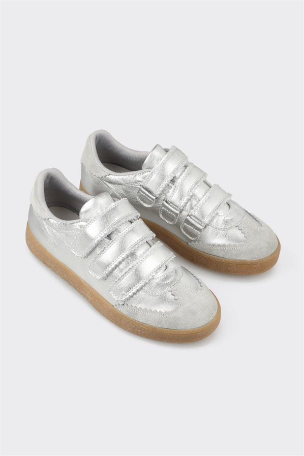 Lame deri kadın sneaker - Elle Shoes