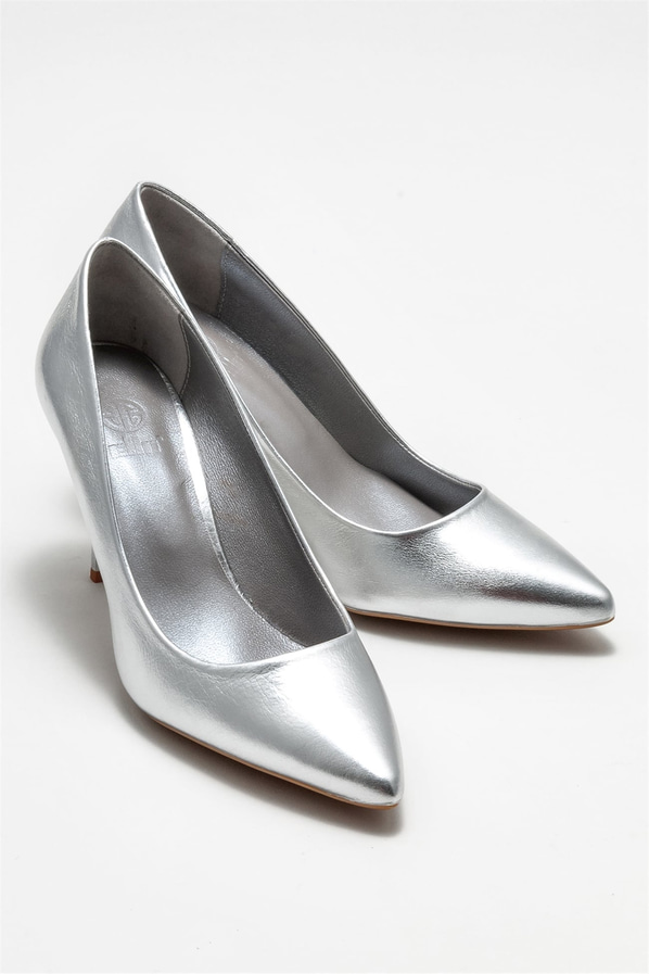 Lame deri kadın stiletto - Elle Shoes
