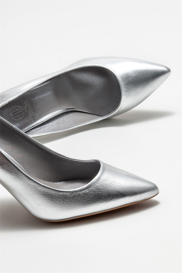 Lame deri kadın stiletto - Elle Shoes