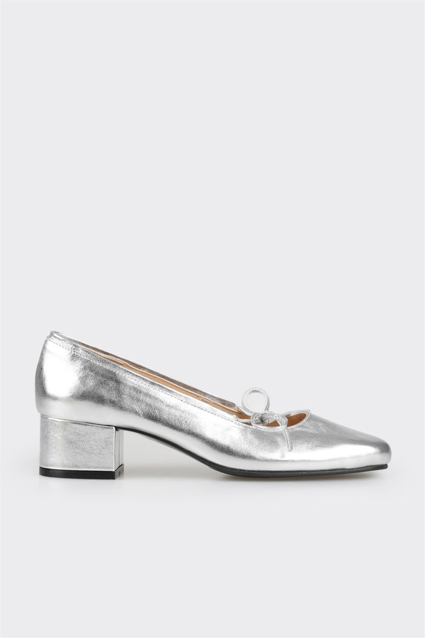 Lame deri topuklu kadın ayakkabı - Elle Shoes