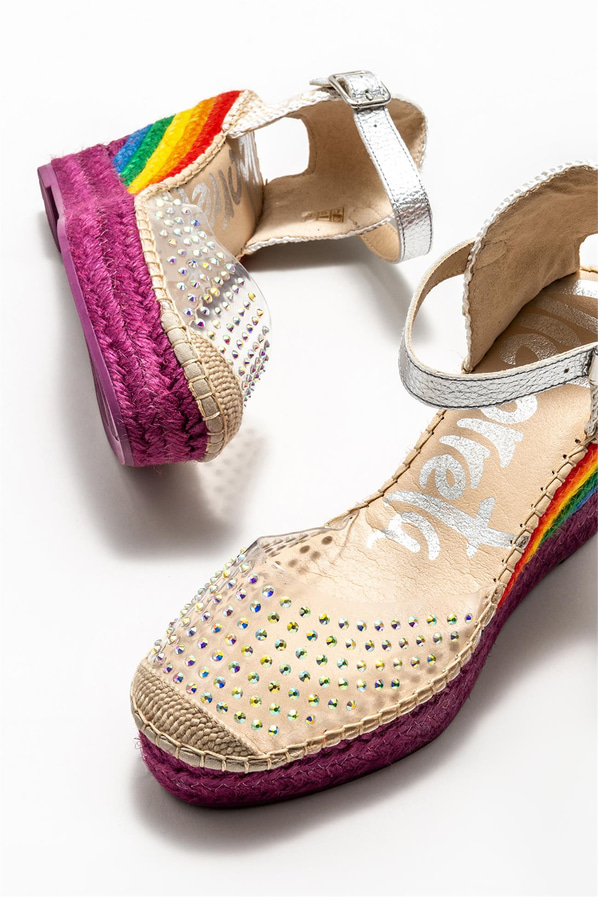 Lame dolgu topuklu kadın ayakkabı - Elle Shoes