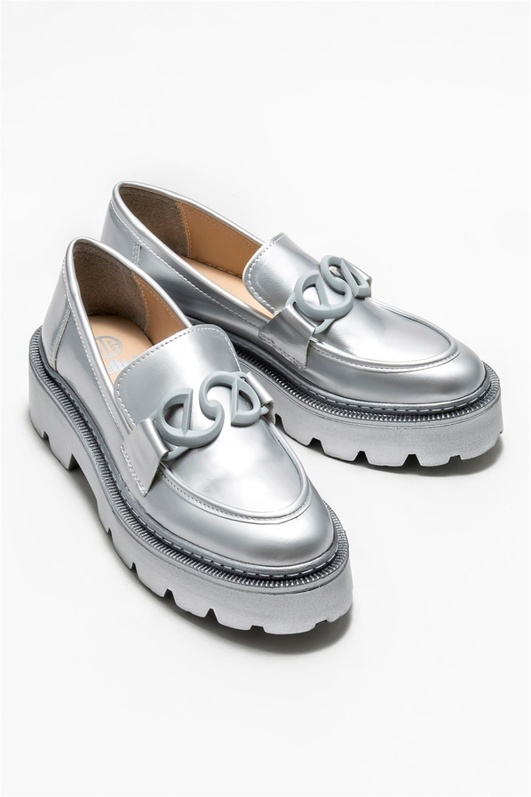 Lame kadın loafer - Elle Shoes