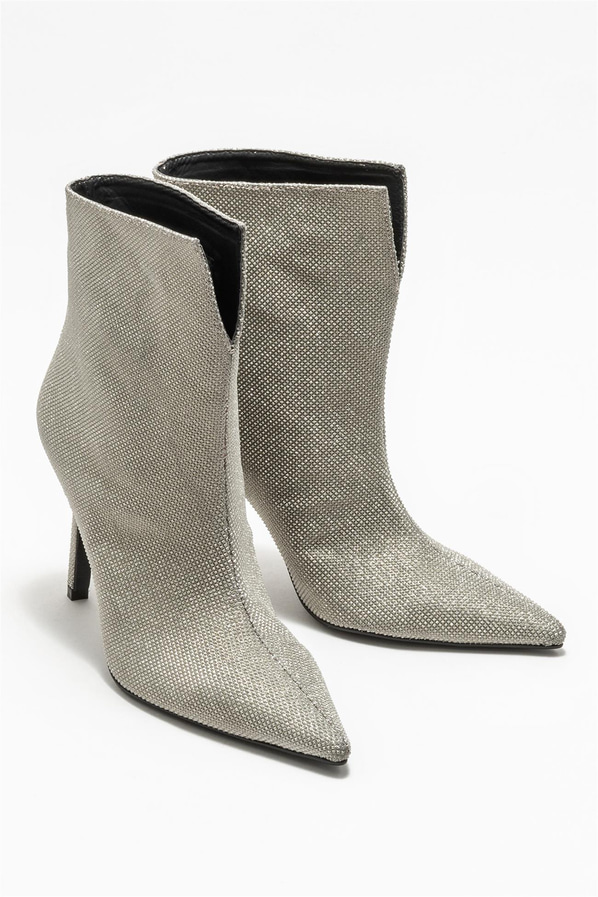 Lame topuklu kadın bot - Elle Shoes