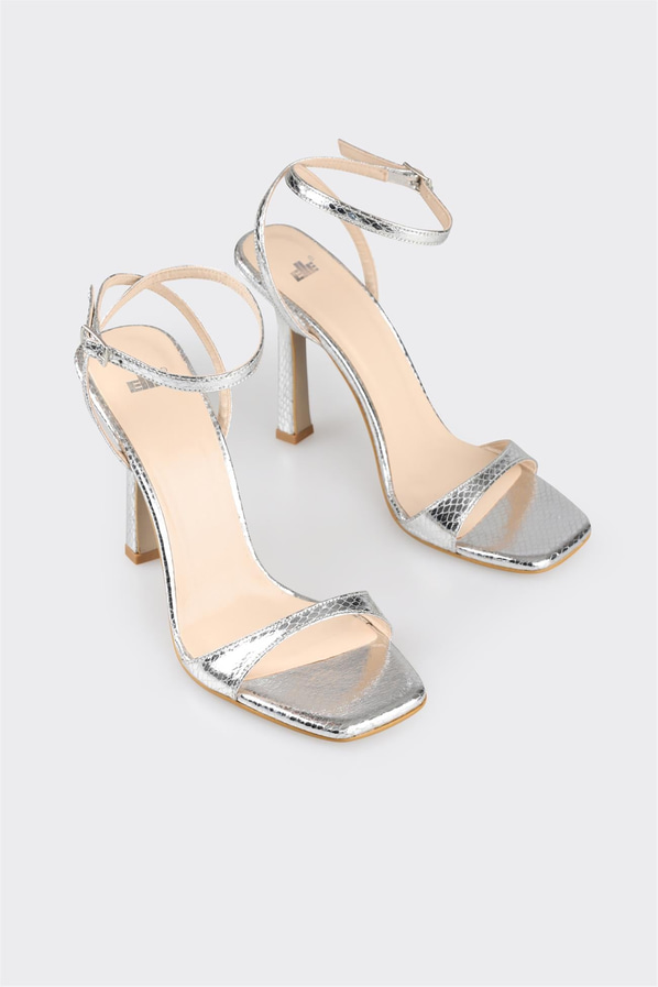 Lame topuklu kadın sandalet - Elle Shoes
