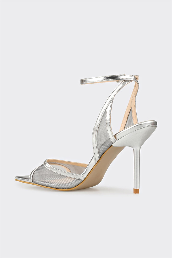 Lame topuklu kadın sandalet - Elle Shoes