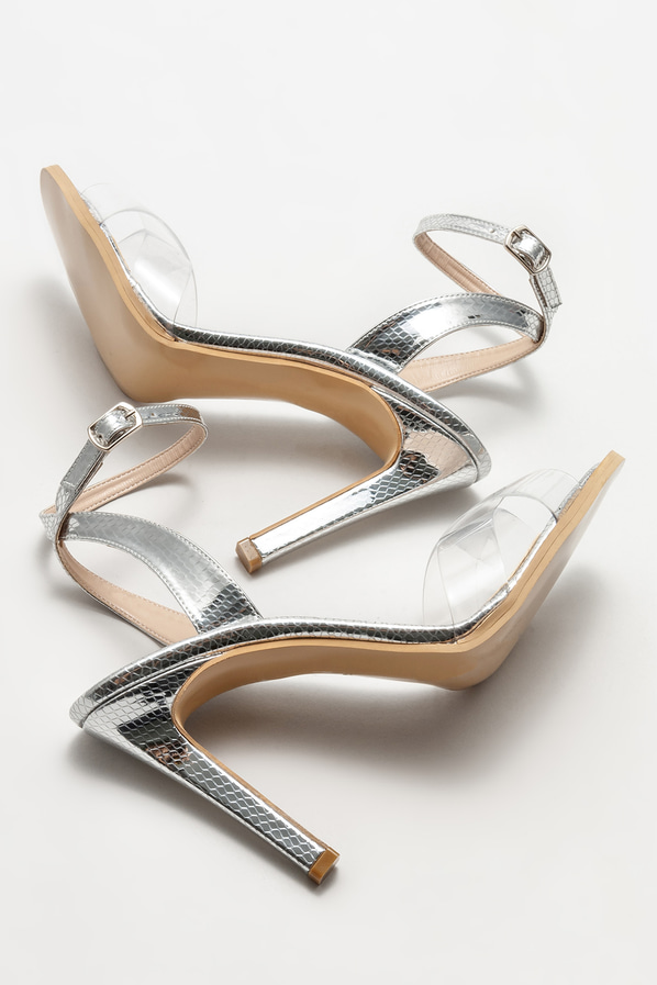 Lame topuklu kadın sandalet - Elle Shoes