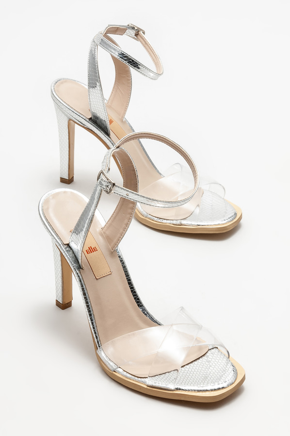 Lame topuklu kadın sandalet - Elle Shoes