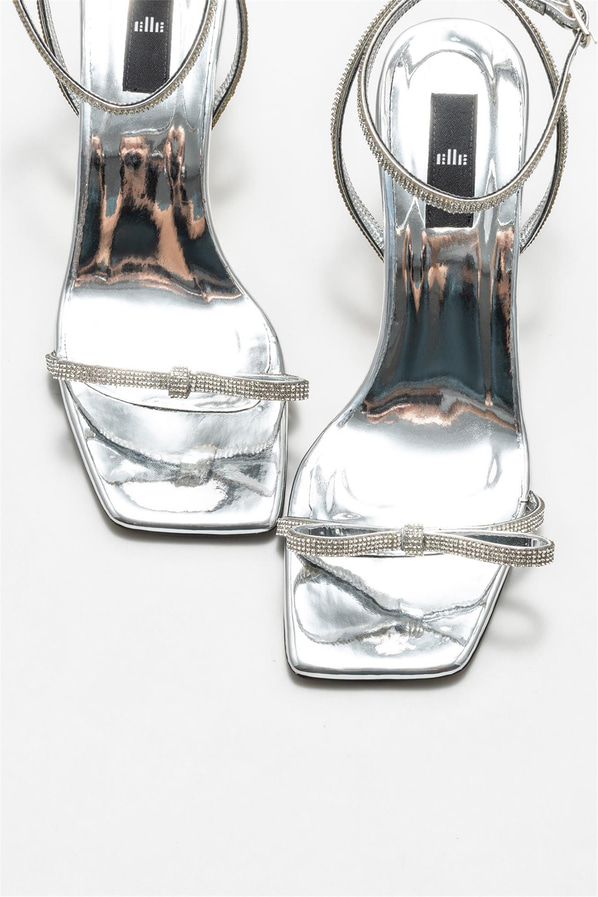 Lame topuklu kadın sandalet - Elle Shoes