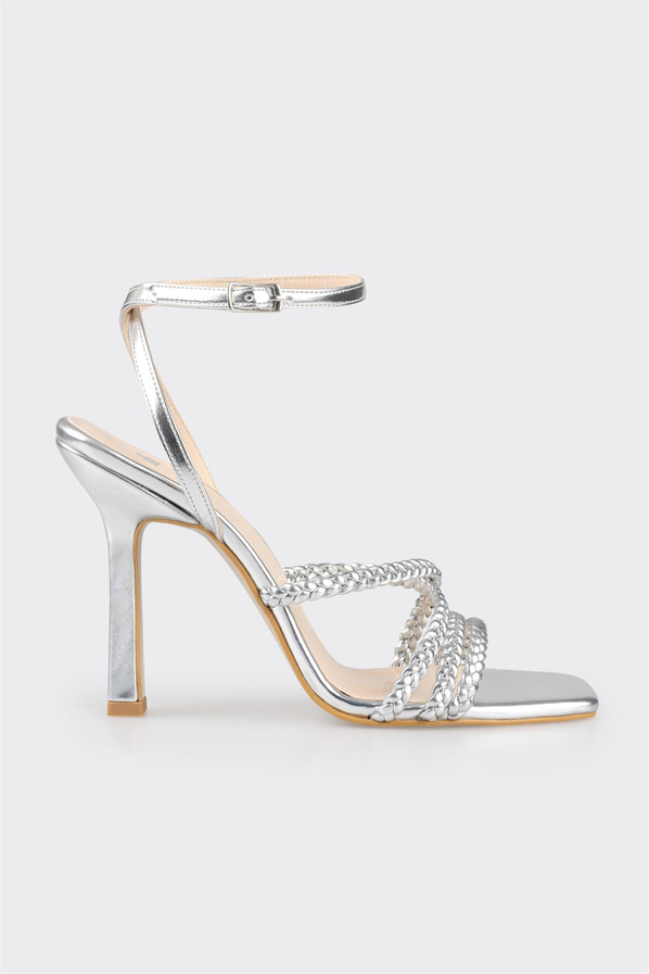 Lame topuklu kadın sandalet - Elle Shoes
