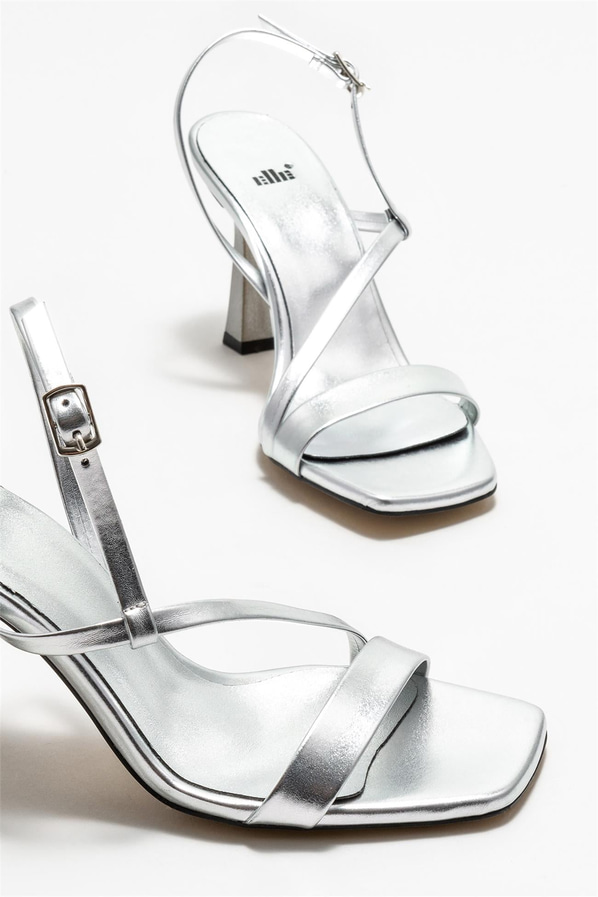 Lame topuklu kadın sandalet - Elle Shoes