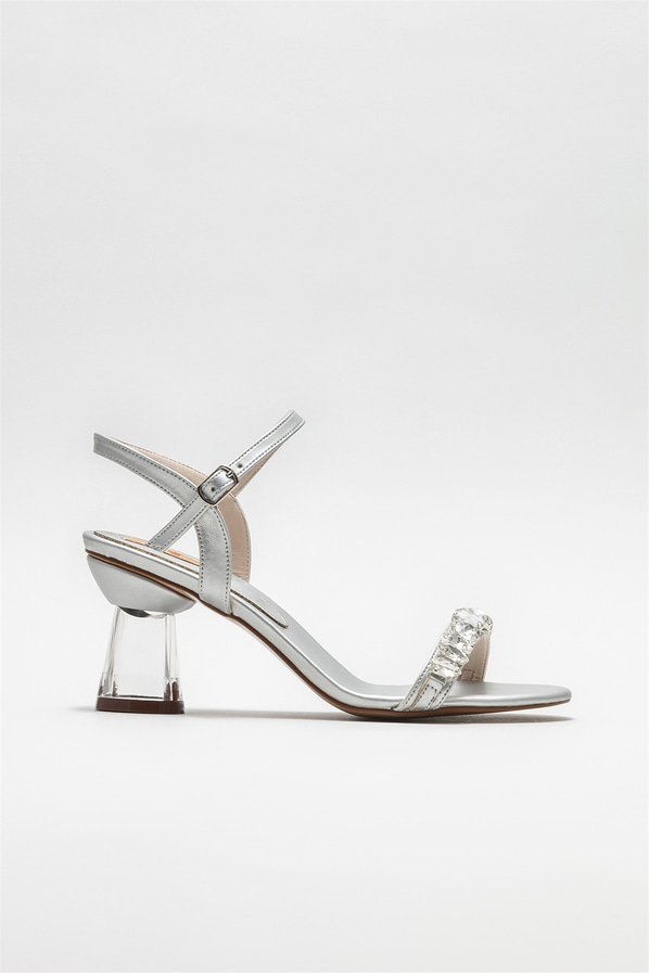 Lame topuklu kadın sandalet - Elle Shoes