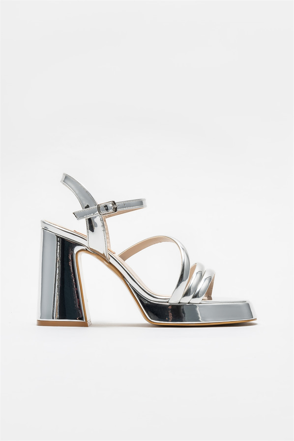 Lame topuklu kadın sandalet - Elle Shoes