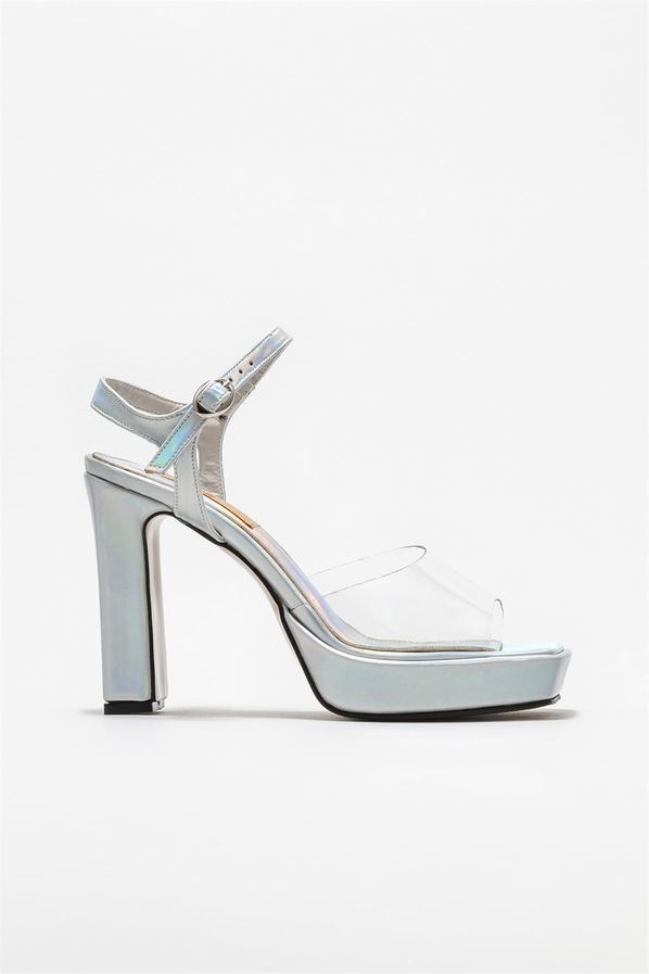 Lame topuklu kadın sandalet - Elle Shoes