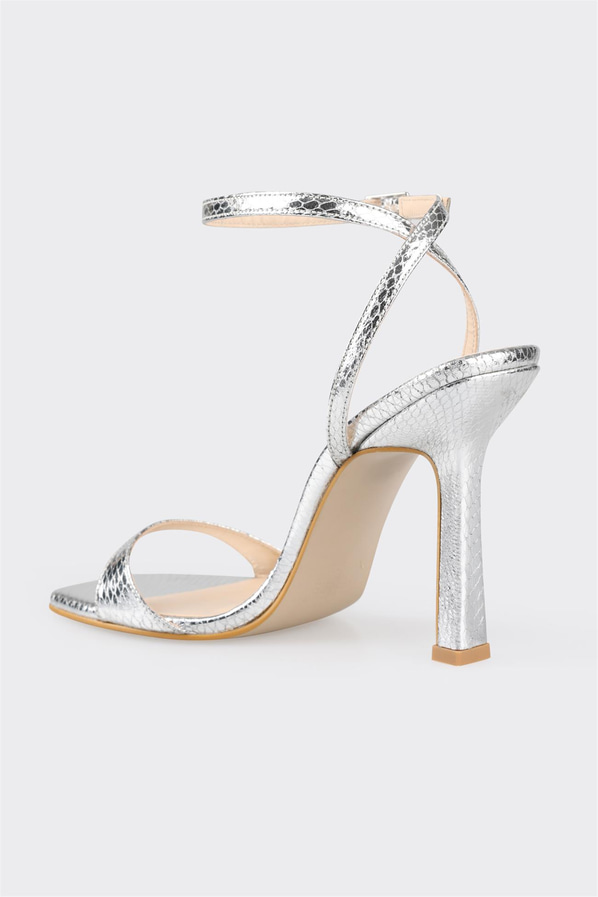 Lame topuklu kadın sandalet - Elle Shoes