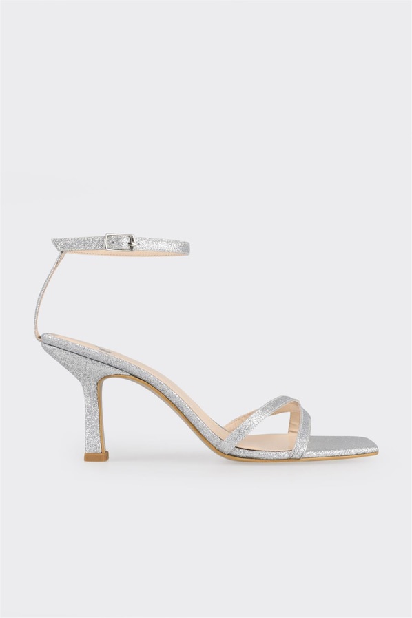 Lame topuklu kadın sandalet - Elle Shoes