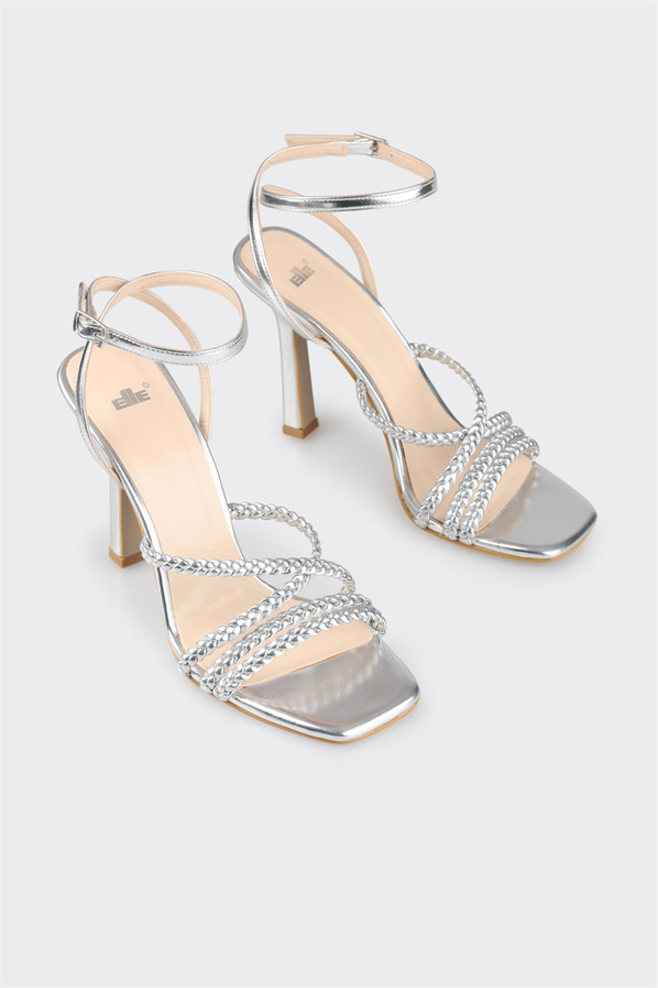 Lame topuklu kadın sandalet - Elle Shoes