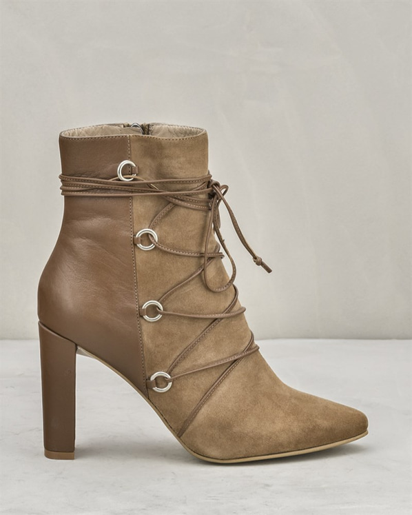 Naturel taba kadın bot - Elle Shoes