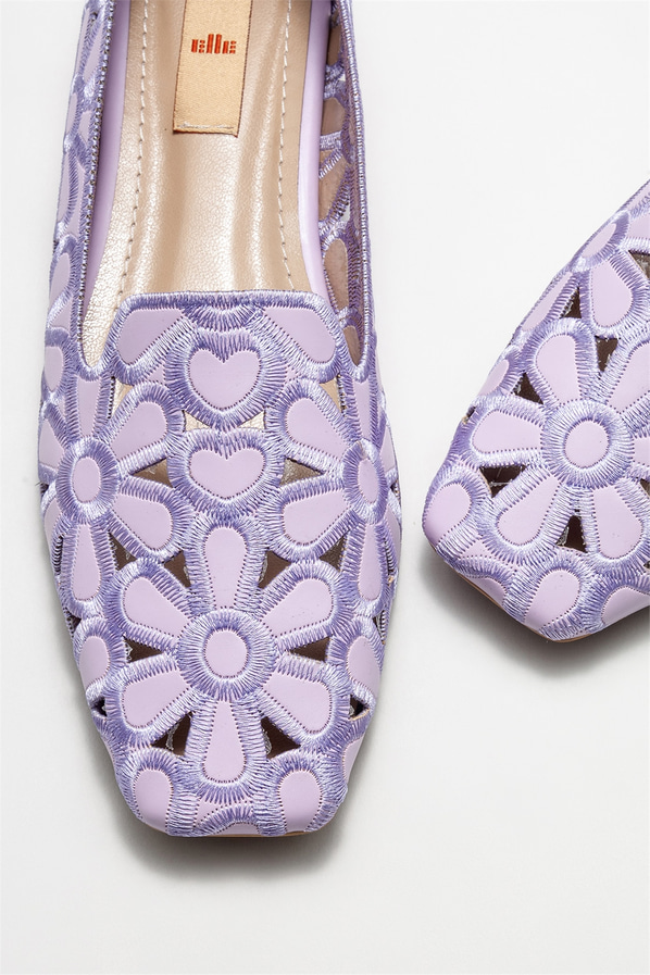 Lila babet, günlük kullanım için - Elle Shoes