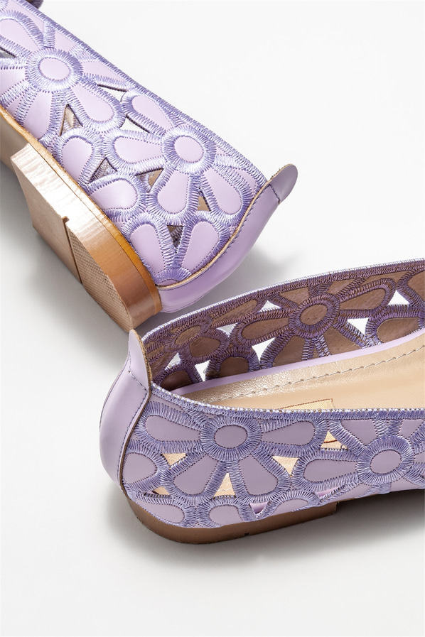 Lila babet, günlük kullanım için - Elle Shoes