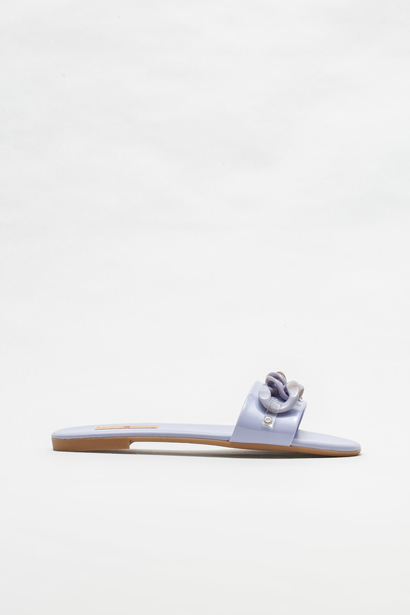Lila düz kadın terlik - Elle Shoes