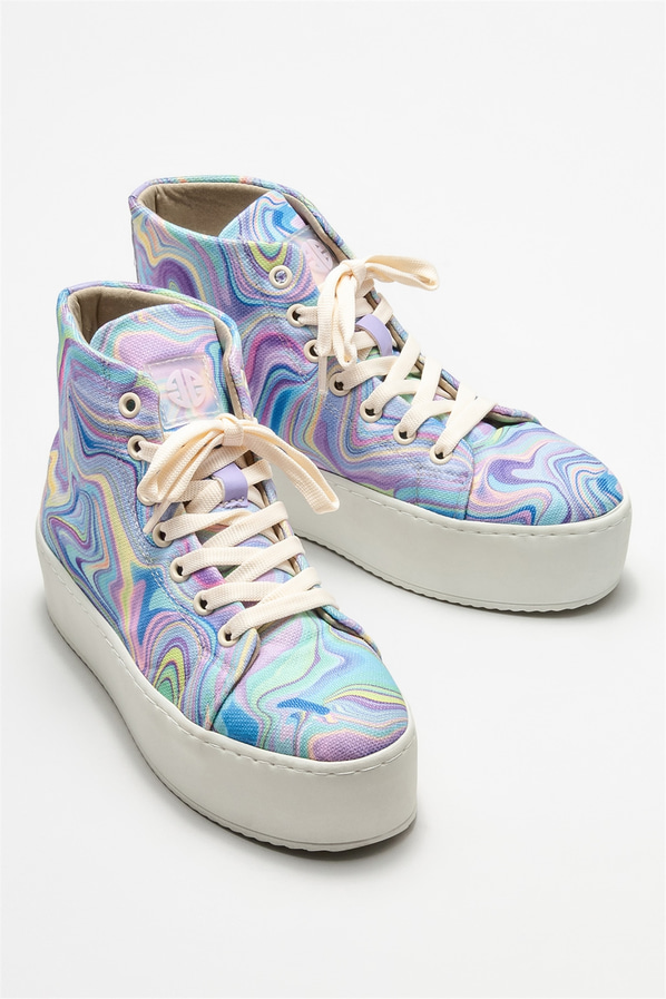 Lila kadın bot - Elle Shoes