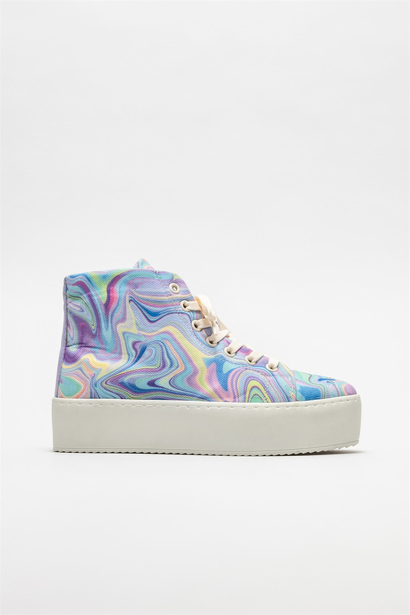 Lila kadın bot - Elle Shoes