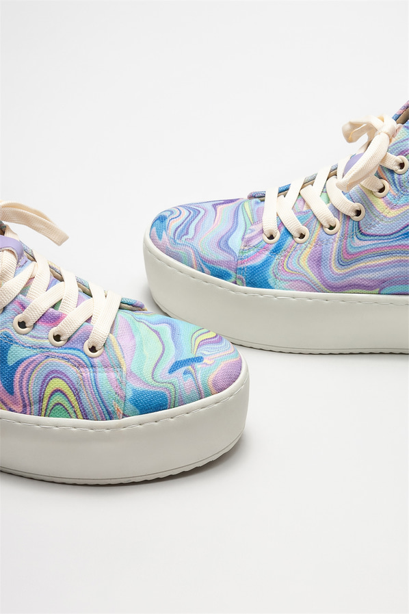 Lila kadın bot - Elle Shoes