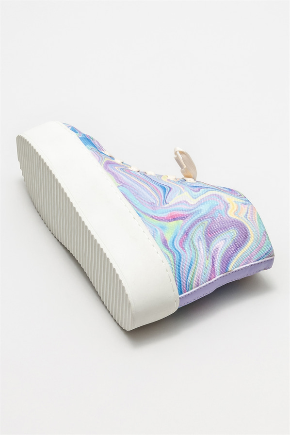 Lila kadın bot - Elle Shoes