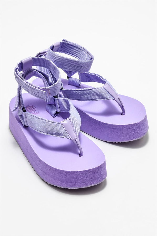 Lila kadın sandalet - Elle Shoes