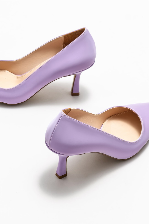 Lila kadın stiletto, rahat kullanım için - Elle Shoes