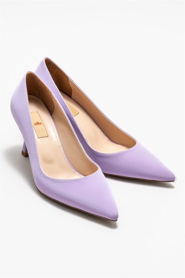 Lila kadın stiletto, rahat kullanım için - Elle Shoes