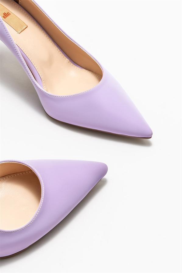 Lila kadın stiletto, rahat kullanım için - Elle Shoes