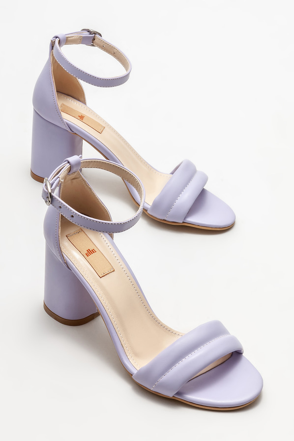 Lila topuklu kadın sandalet - Elle Shoes