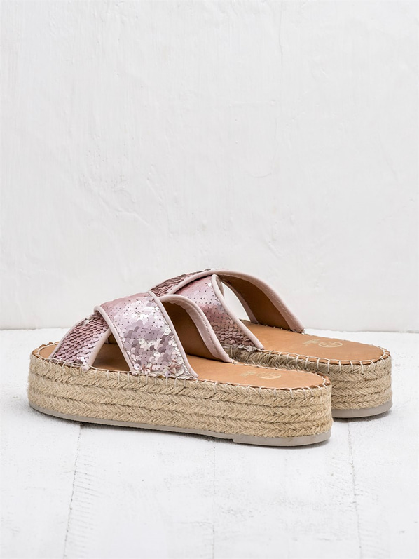 Pudra kadın terlik - Elle Shoes