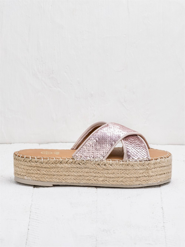 Pudra kadın terlik - Elle Shoes