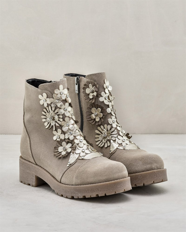 Bej kadın bot - Elle Shoes