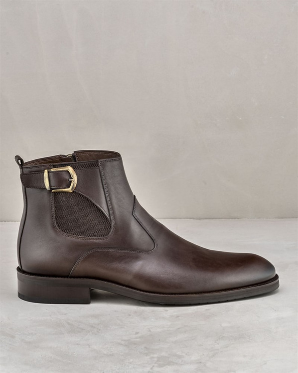 Kahve erkek bot - Elle Shoes
