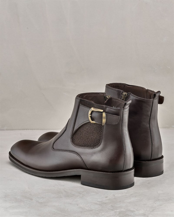 Kahve erkek bot - Elle Shoes