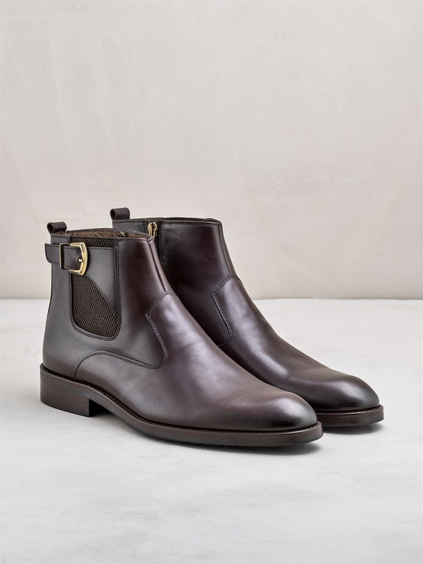 Kahve erkek bot - Elle Shoes