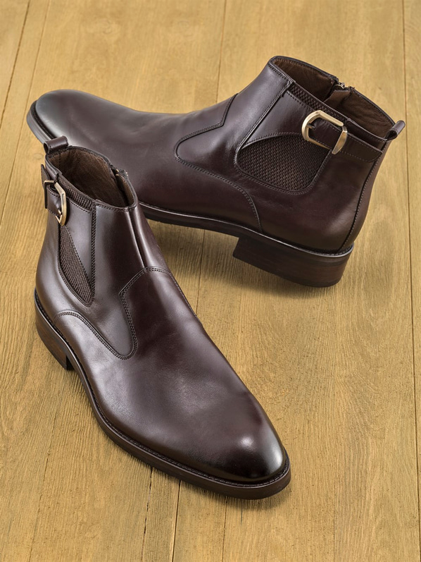 Kahve erkek bot - Elle Shoes