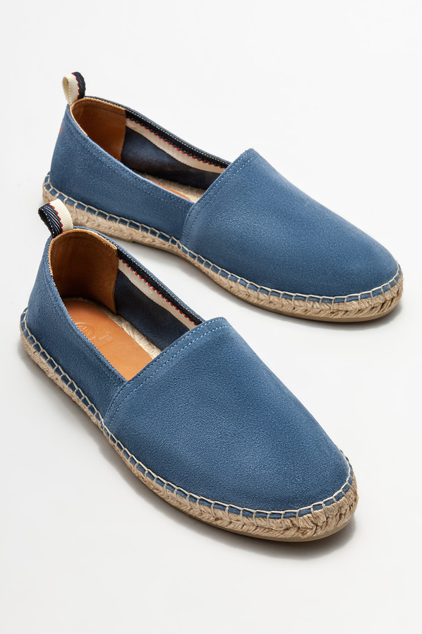Mavi deri erkek espadril - Elle Shoes