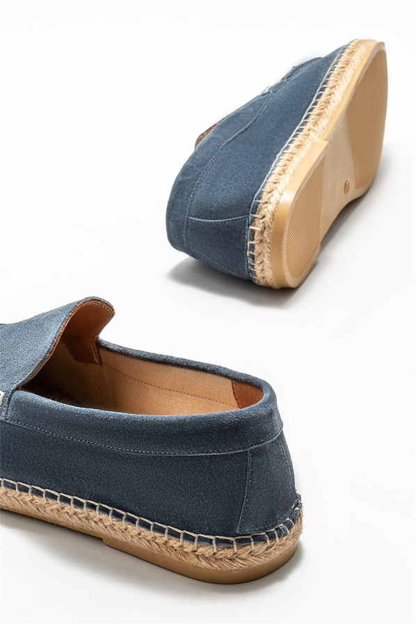 Mavi deri erkek espadril - Elle Shoes