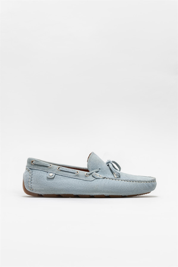 Mavi deri erkek günlük ayakkabı, günlük kullanım için - Elle Shoes