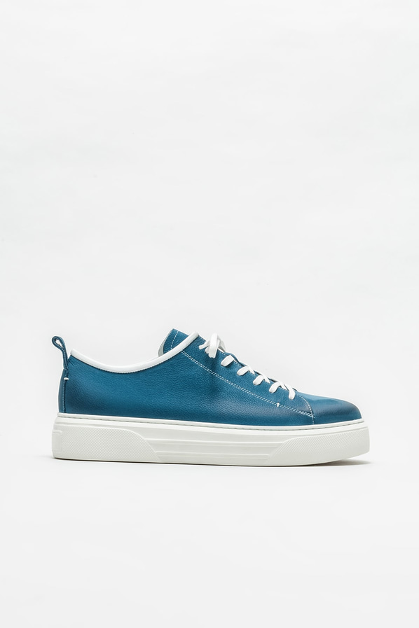 Mavi deri erkek günlük ayakkabı, günlük kullanım için - Elle Shoes