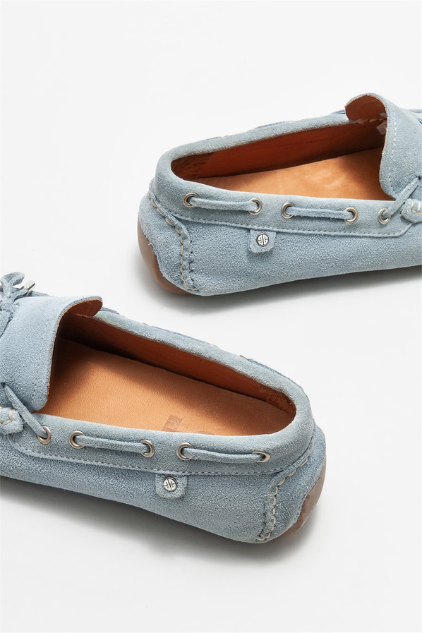Mavi deri erkek günlük ayakkabı, günlük kullanım için - Elle Shoes