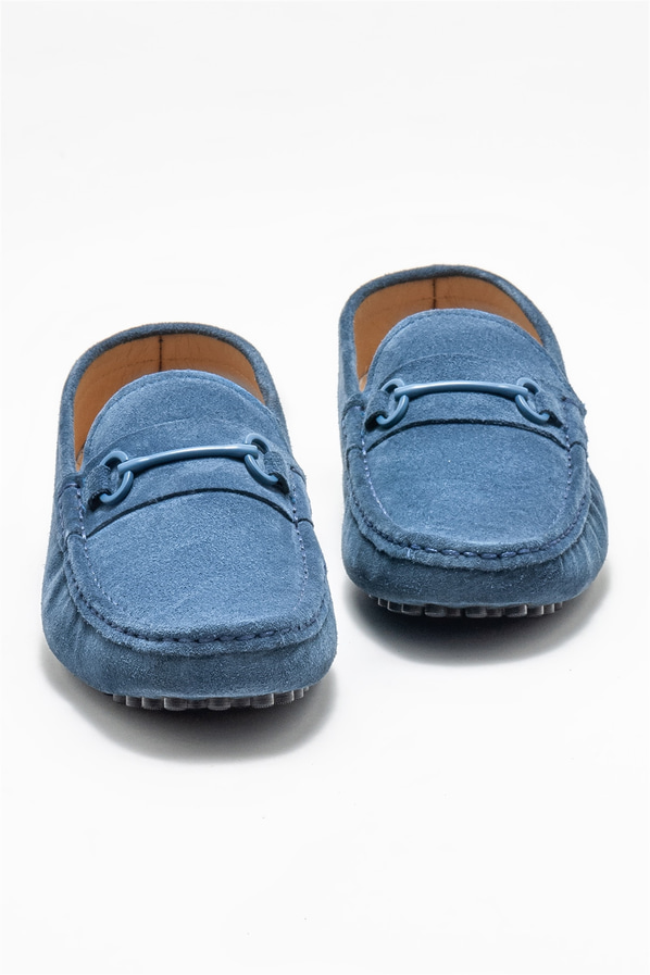 Mavi deri erkek günlük ayakkabı, günlük kullanım için - Elle Shoes