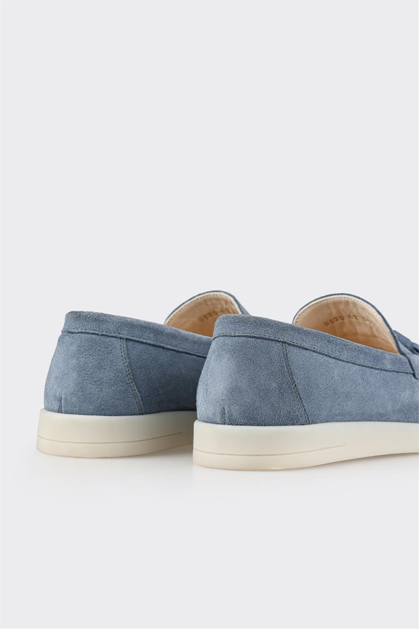 Mavi Deri Erkek Günlük Ayakkabı