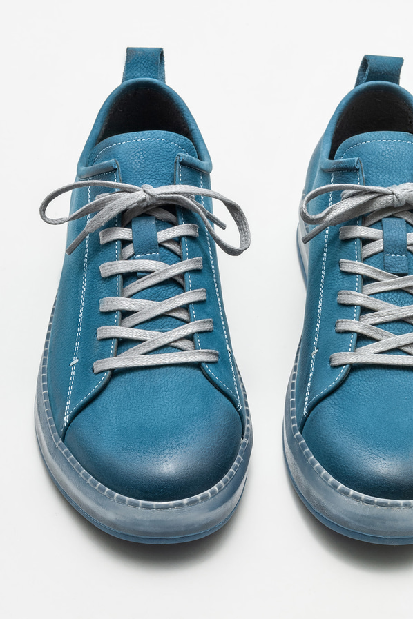 Mavi deri erkek spor ayakkabı - Elle Shoes