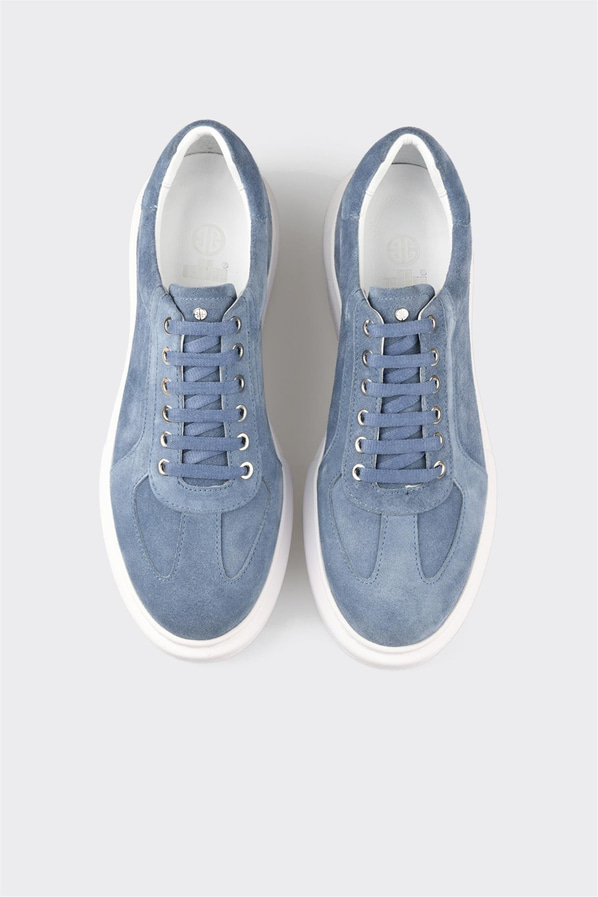 Mavi Deri Erkek Spor Ayakkabı